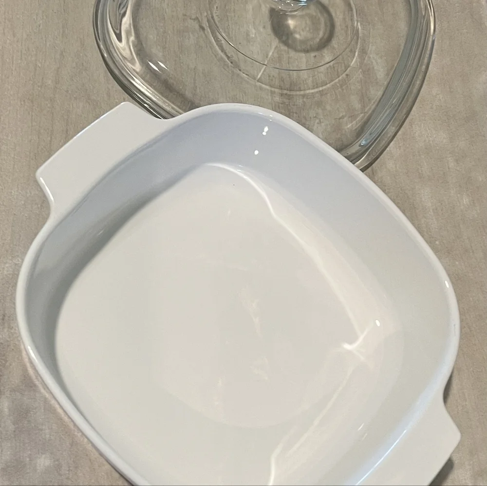 Vintage Corning Ware Country Cornflower 2 Liter Baking Dish with Lid   E…